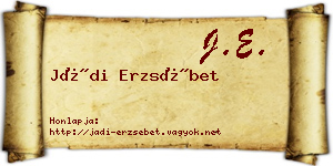Jádi Erzsébet névjegykártya